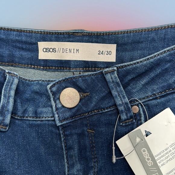 ASOS DENIM Women’s 24 Skinny Ankle Blue Jeans - Picture 4 of 5